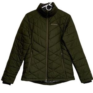 Columbia Omni-Heat Puffer Jacket, Size S, Dark Fern Green.